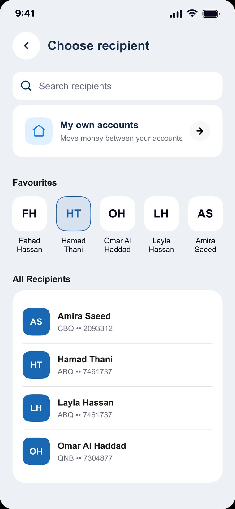 Fintech app screen 3 of 6