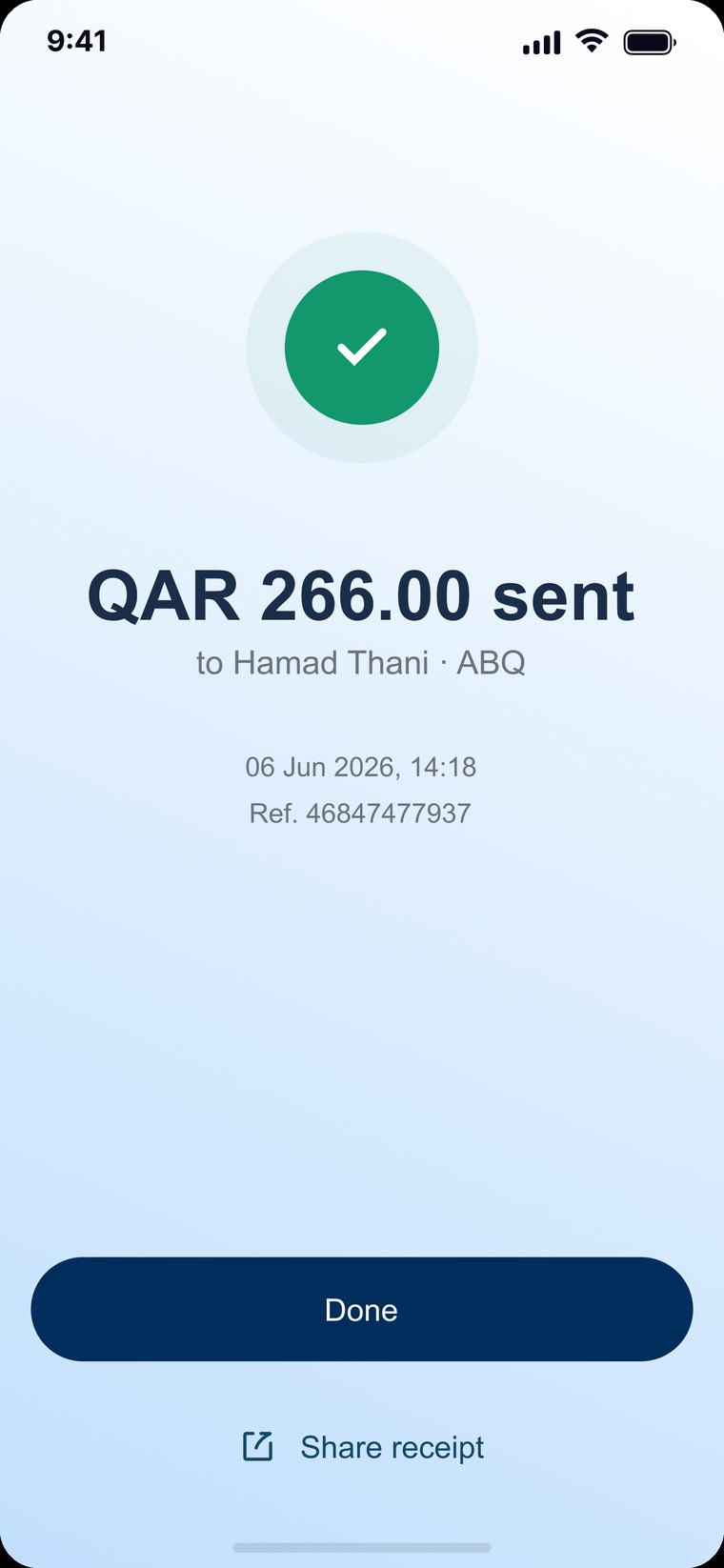 Fintech app screen 5 of 6